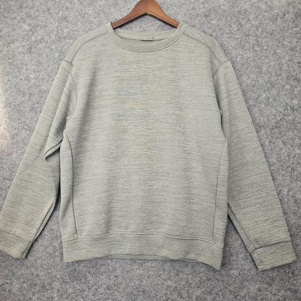 MUJI Sweatshirt Mens Small Gray Heather Crew Pullover UV Protection Minimalist